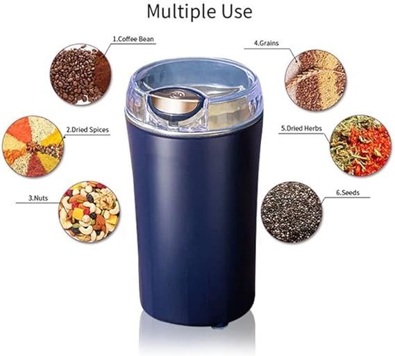 Mini Portable Electric Grinder | Coffee, Spices, Nuts, Seeds & Herbs Mixer
